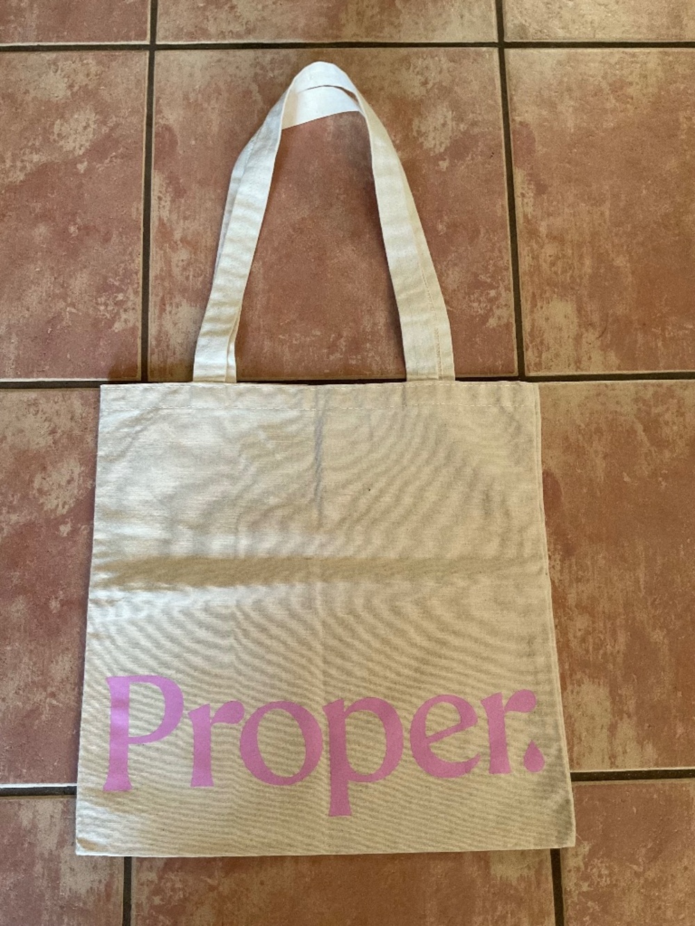 Cute tote bag with pink logos